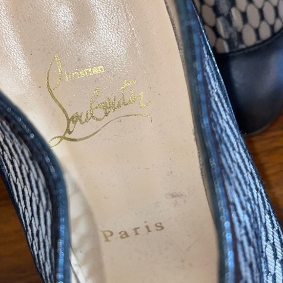 Authentic Christian Louboutin Black Suede Mesh Anna May Leather Ankle Boots - Picture 8 of 13